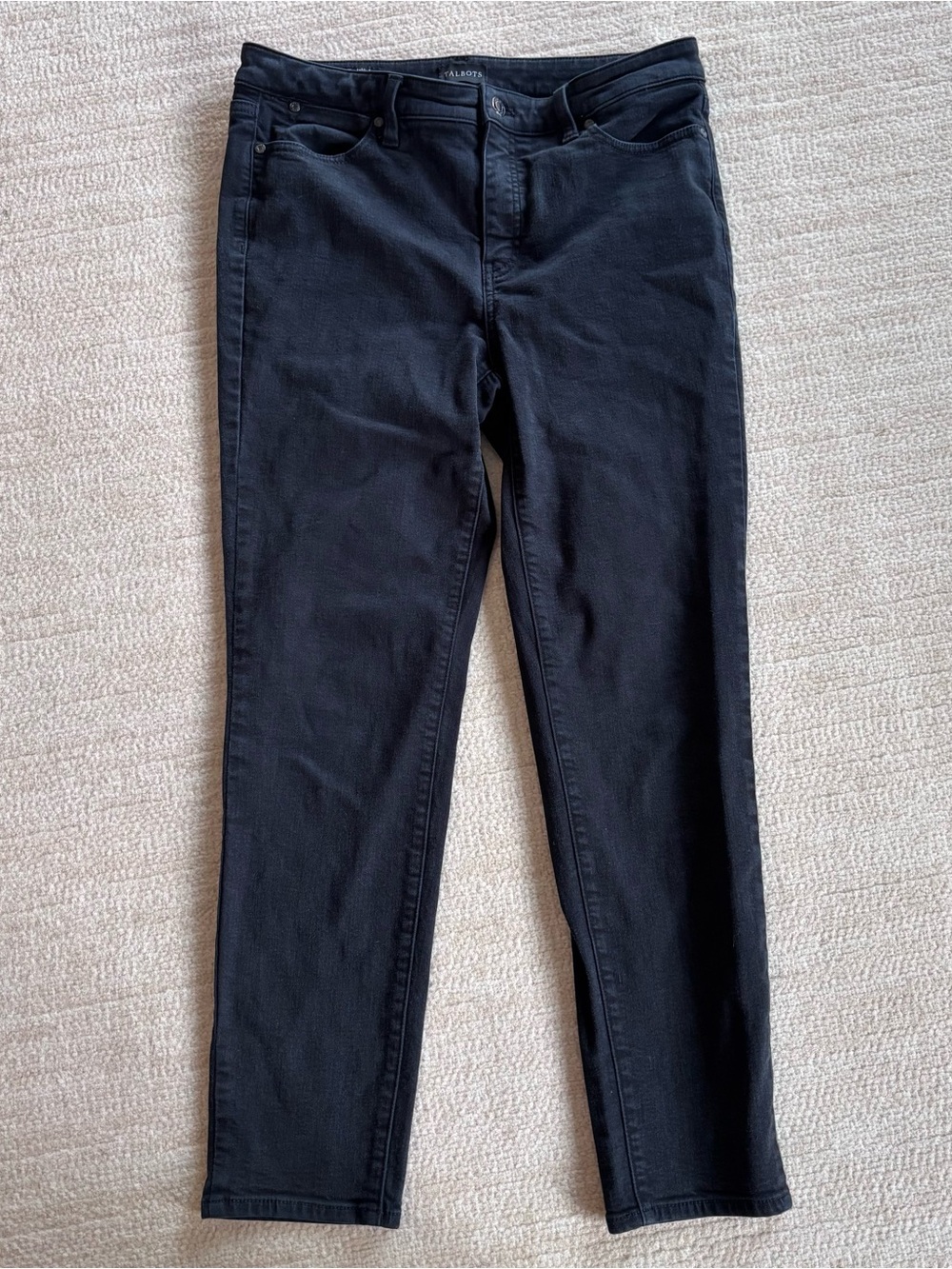 Talbots Slim Ankle Jean Fit Black Skinny Jeans Size 10
